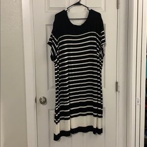 Black and white stripped dress
